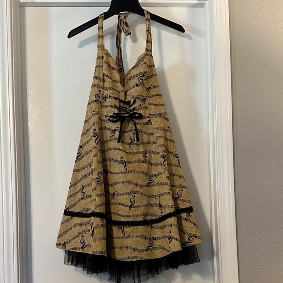 Hot topic, Musical Note women’s Halter Dress. Size large. - Picture 2 of 7